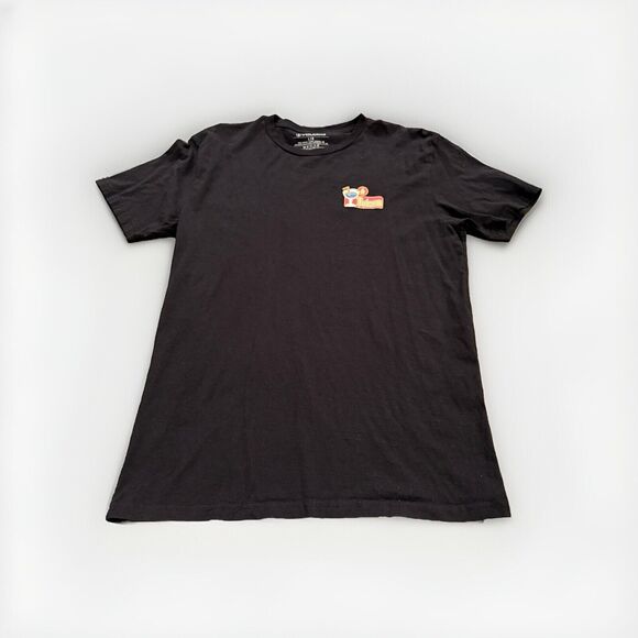 Volcom Mens Black Wine Glass Straw Volcom Graphic Short Sleeve T Shirt Size L - Picture 1 of 8